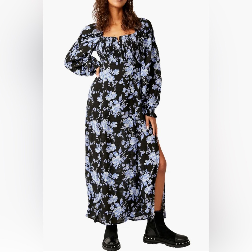 NWT Free People Jaymes Floral Smocked Maxi Dress Size XS